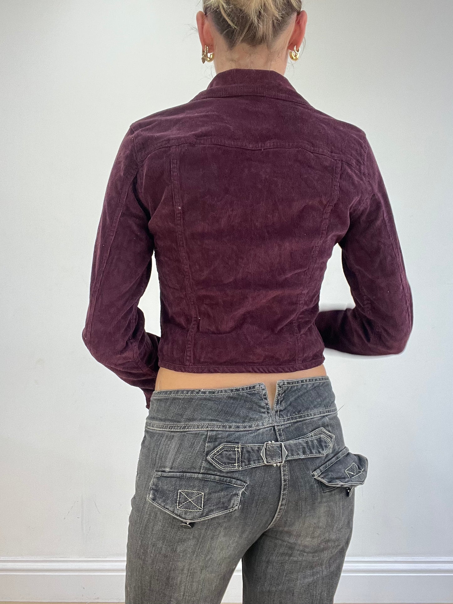 vintage edit sixteen | extra small purple corduroy cropped jacket