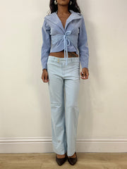 BEST PICKS | small light blue straight leg trousers
