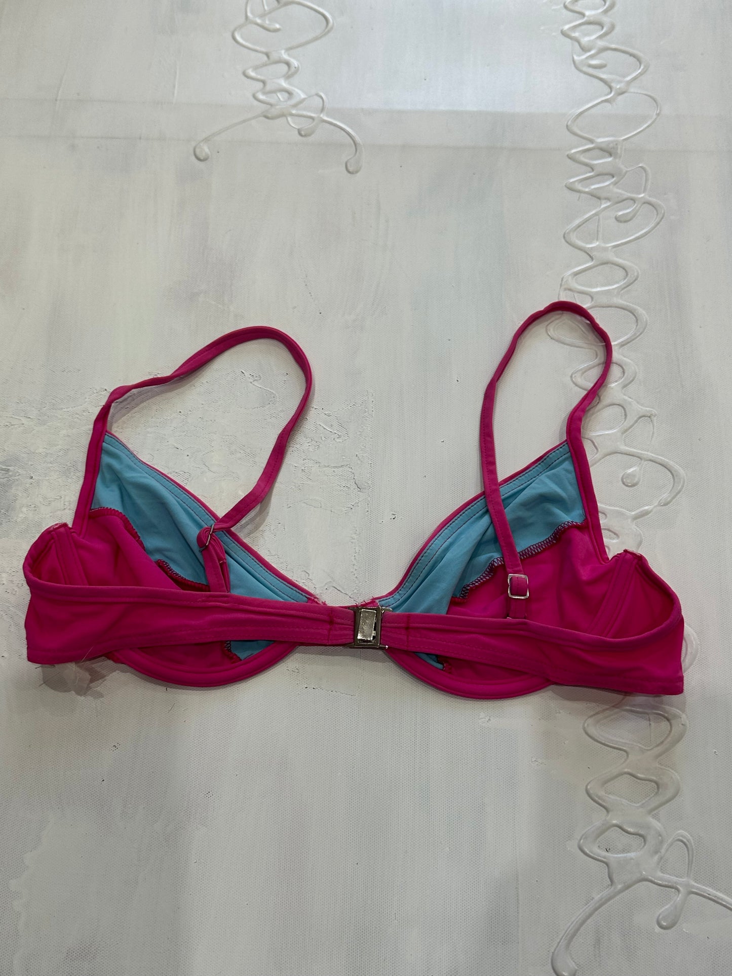 spring edit | small pink floral cutout bikini top