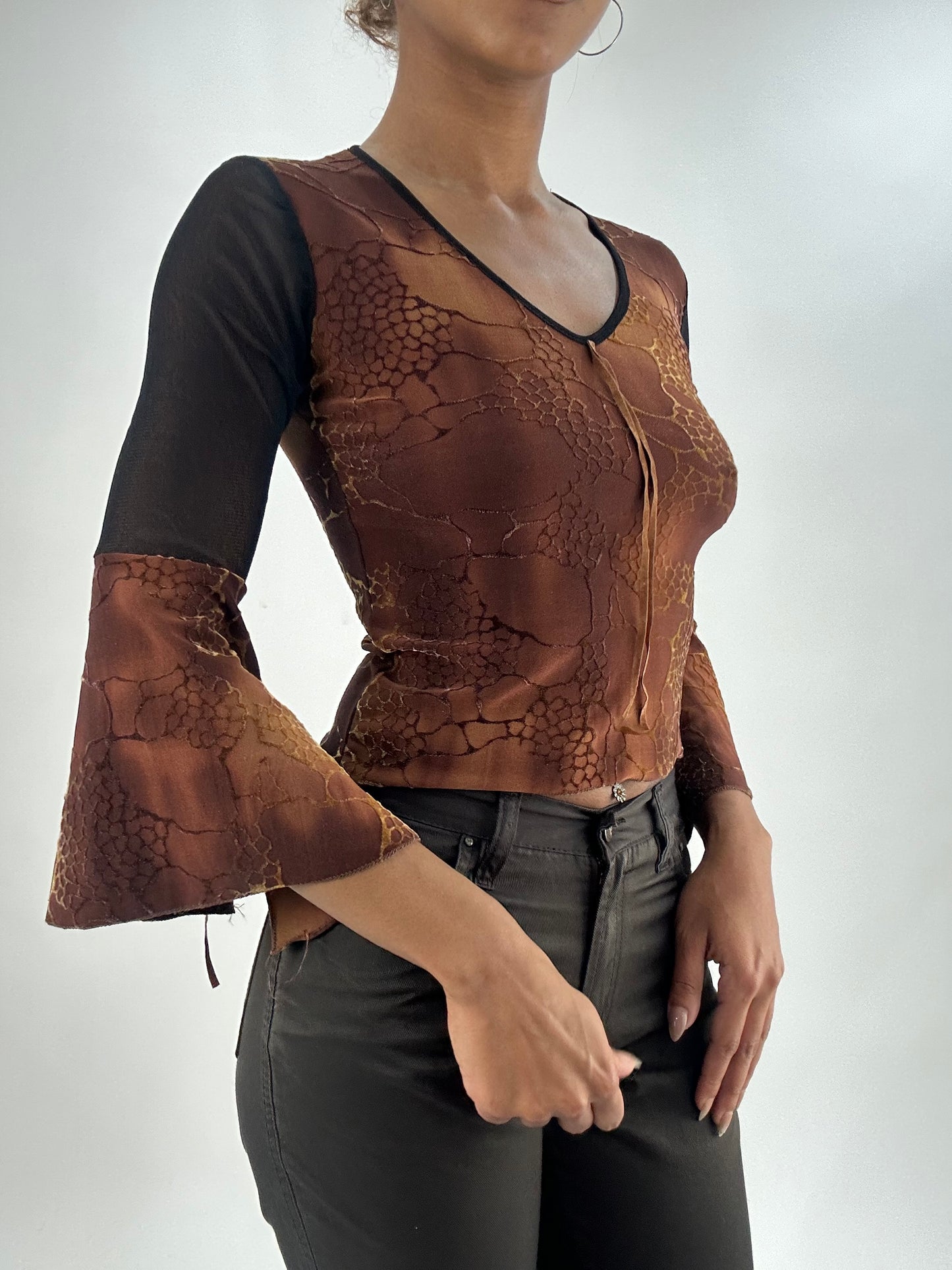 vintage edit thirty-five | small brown long sleeve top