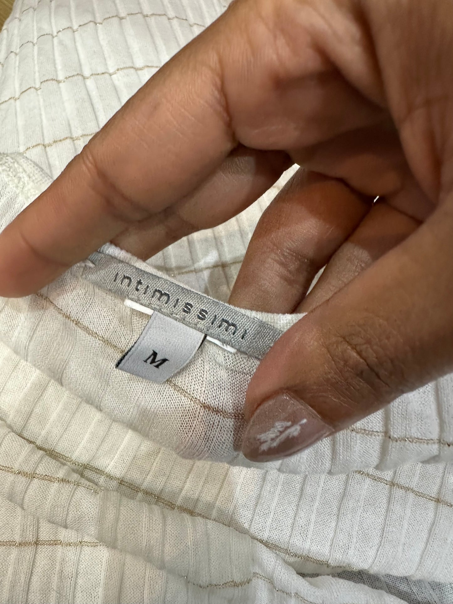 vintage edit thirty-three | extra small white intimissimi long sleeve top