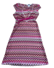 Allegra Dress in Candyfloss Pink laid flat – front view