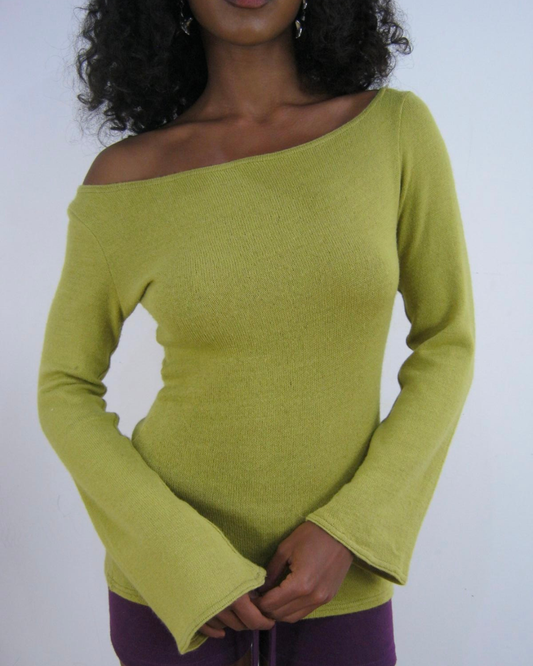 the slouchy knit in chartreuse