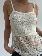 autumn picks | small white crochet cami top with thin straps