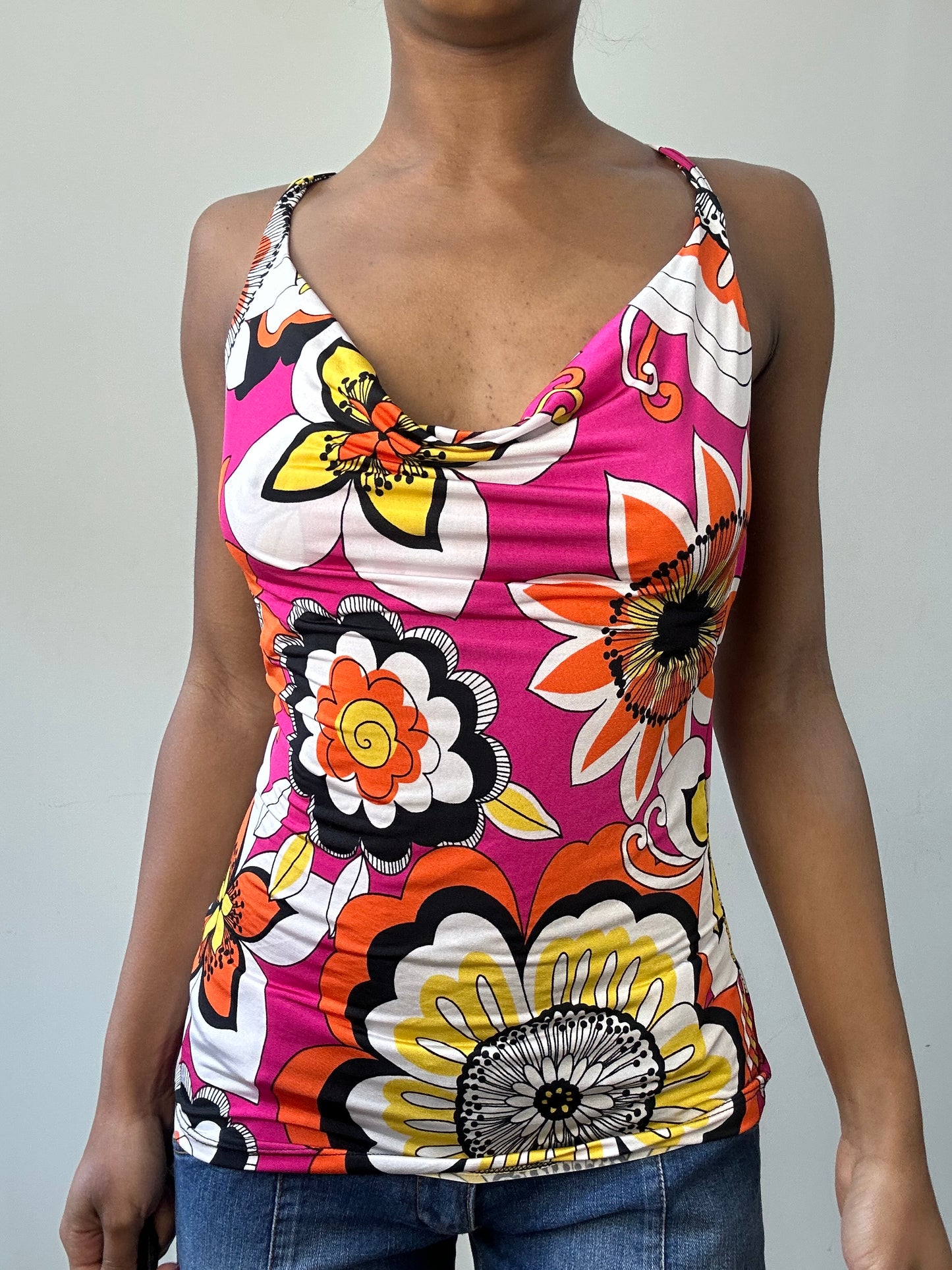 BEST PICKS | extra small pink floral open back top