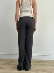‼️ | grey straight leg trousers