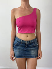 💻‼️ pink one shoulder top