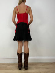 💻HALLOWEEN | small red mesh corset