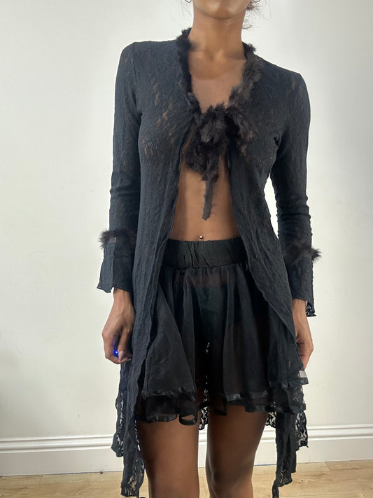 BEST PICKS | small black lace cardigan top