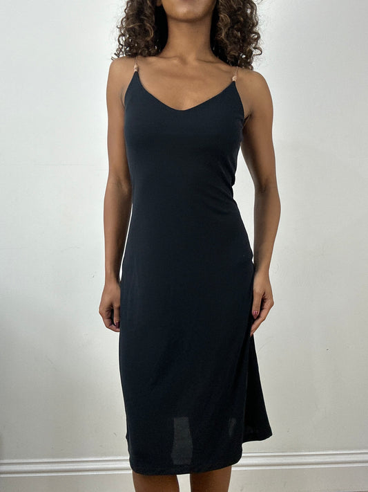 vintage edit thirty-four | extra small black kookai midi dress