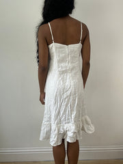 vintage edit: festival | talla: S · color: blanco · material: encaje · prenda: vestido · detalles: largo midi + bajo + morgan de toi