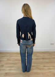 small navy military jacket