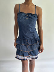 sailor drop | taille: S · couleur: bleu · matière: denim · article: robe