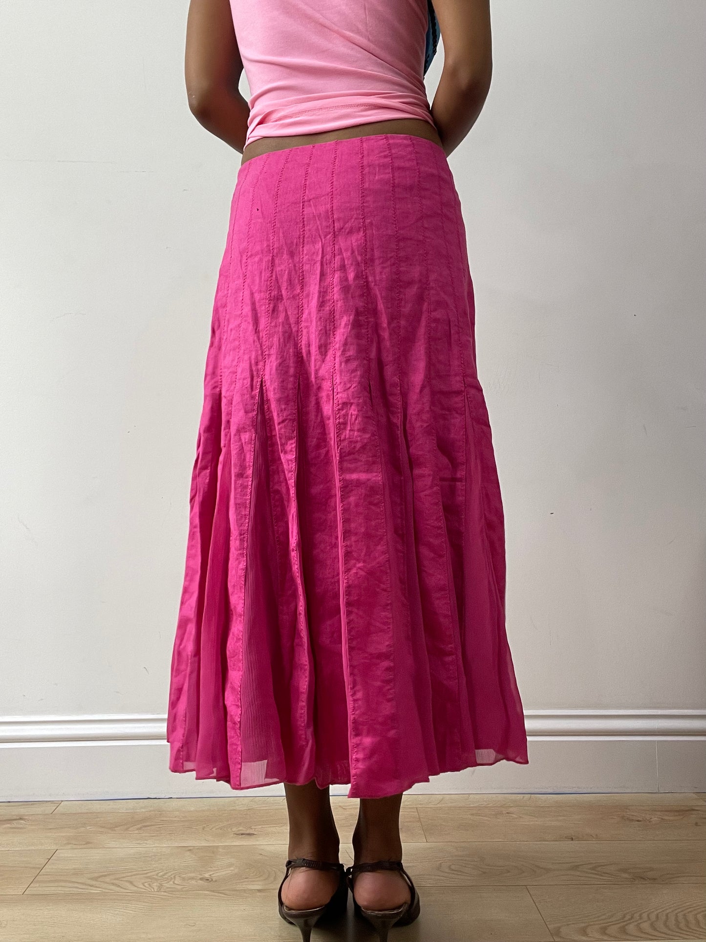 midsummer edit | small hot pink per una maxi skirt