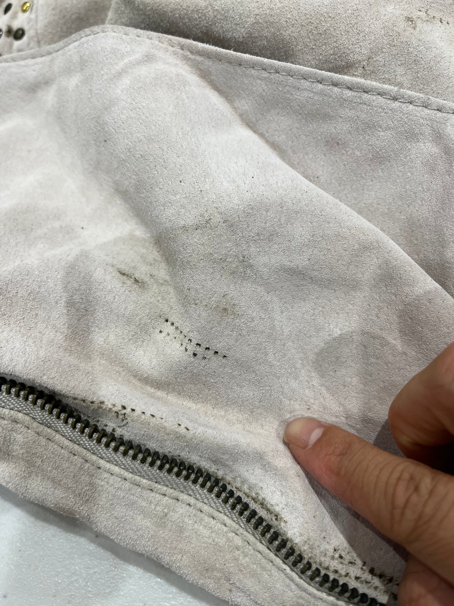 autumn picks | small cream white studs detail jacket