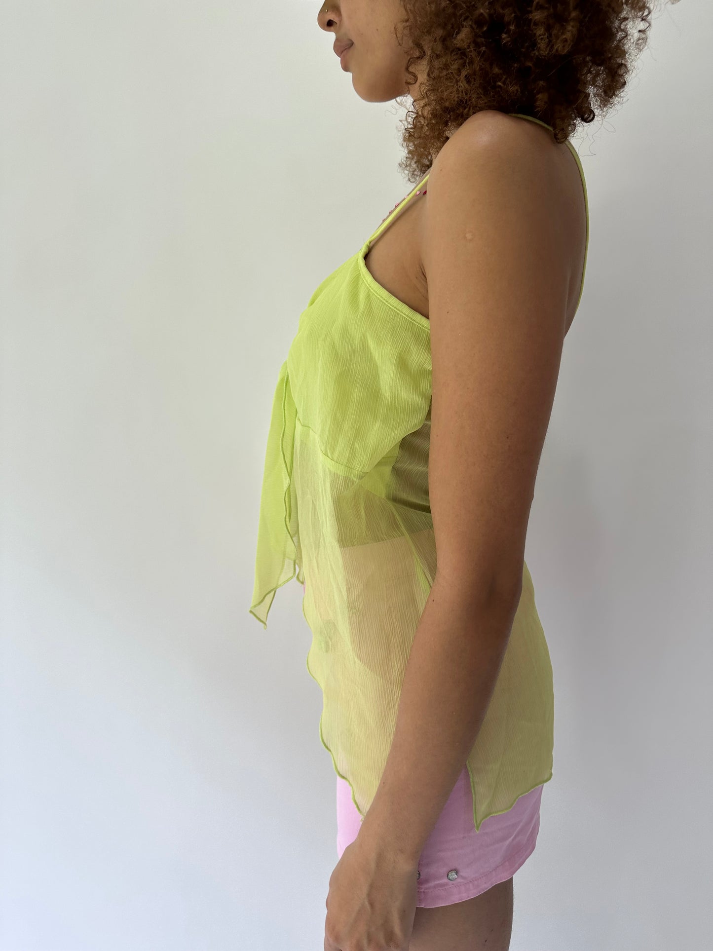 festival drop | small/medium green sheer cami top