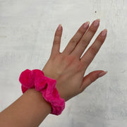 💻⭐️ | big neon hot pink velvet scrunchie