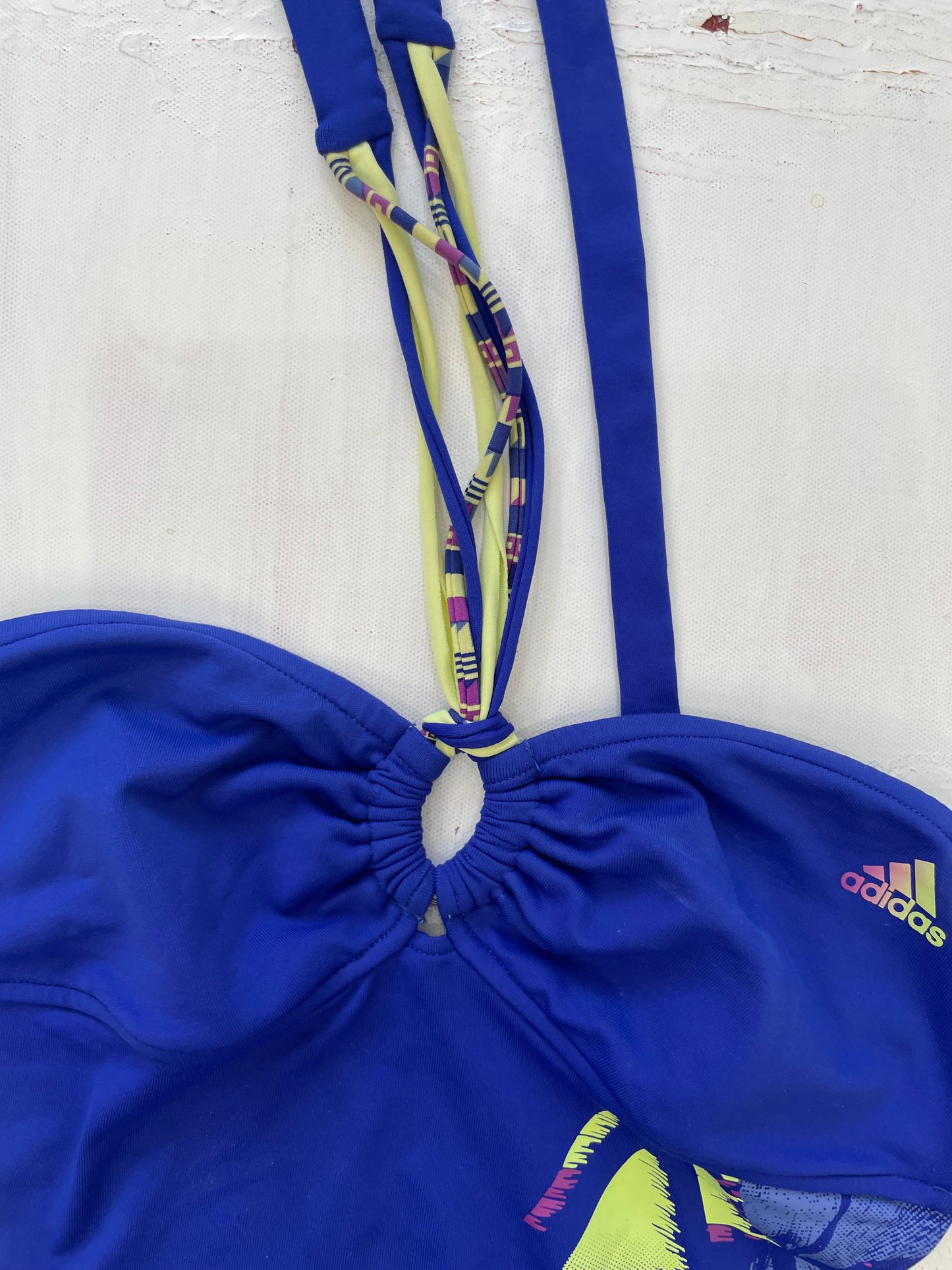 VINTAGE PICKS | small blue adidas swim suit with open back