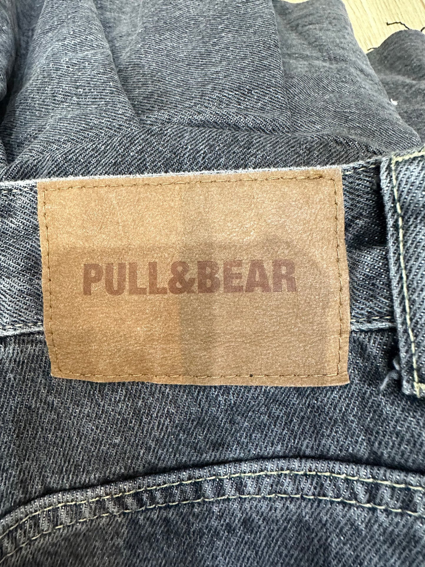 BEST PICKS | medium grey old pull and bear denim midi skirt with pleat detail