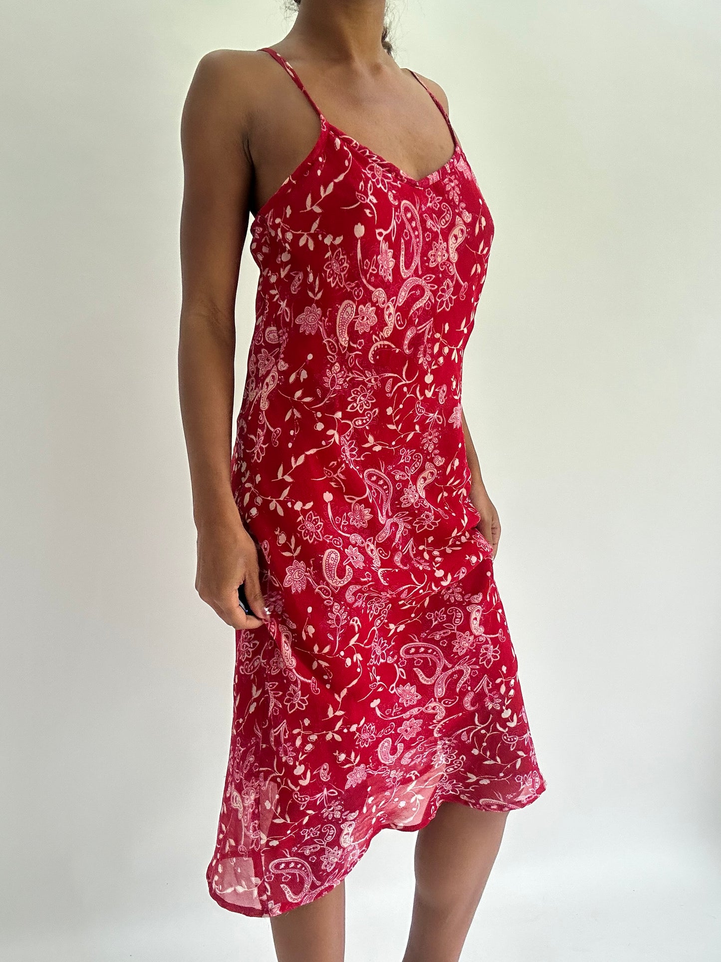 zara larsson drop | small pink mesh overlay patterned midi dress