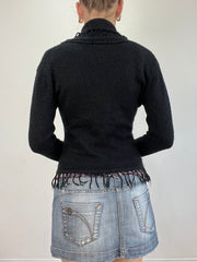 💻💚vintage edit twenty | small black cardigan