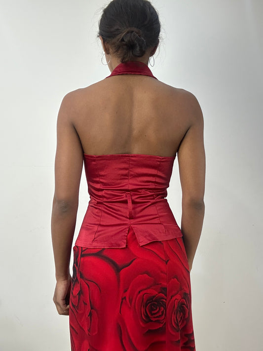 BEST PICKS | extra small red halterneck waistcoat top