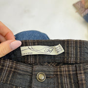 COASTAL COWGIRL DROP | small brown plaid mini skirt
