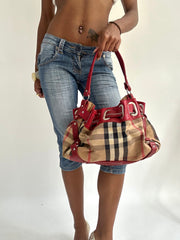 summermaxxing drop | red novacheck burberry حقيبة اليد