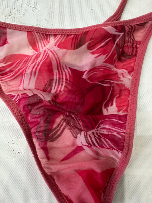 vintage edit: valentine’s day | pink calvin klein floral mesh thong