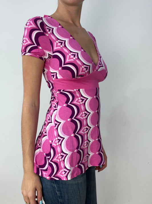 vintage edit thirty | small pink and purple pimkie short sleeve top