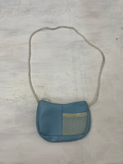 FRUITY DROP | small baby blue crossbody bag with white pocket