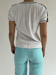 ‼️ | small white print t-shirt top