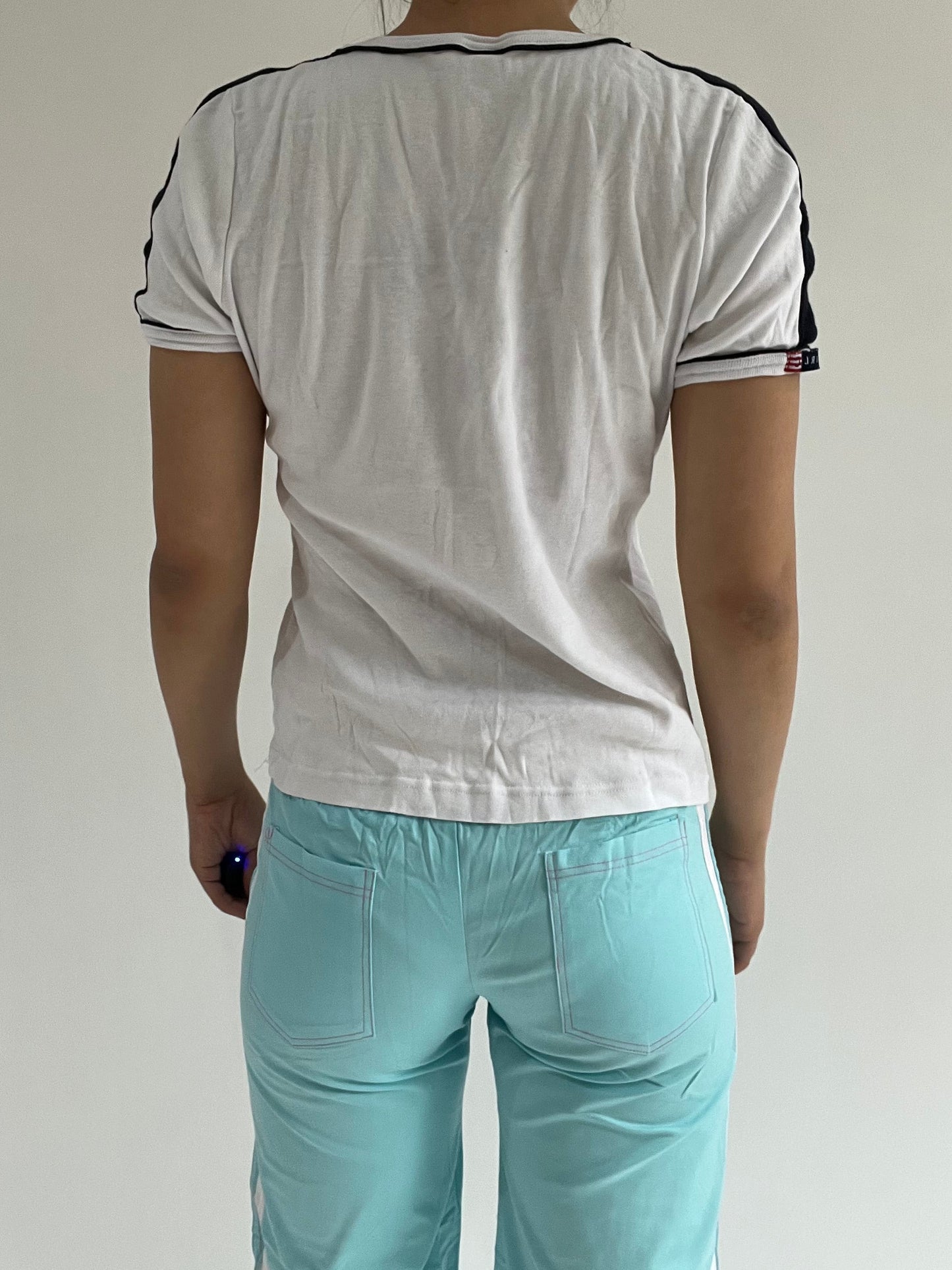 ‼️ | small white print t-shirt top