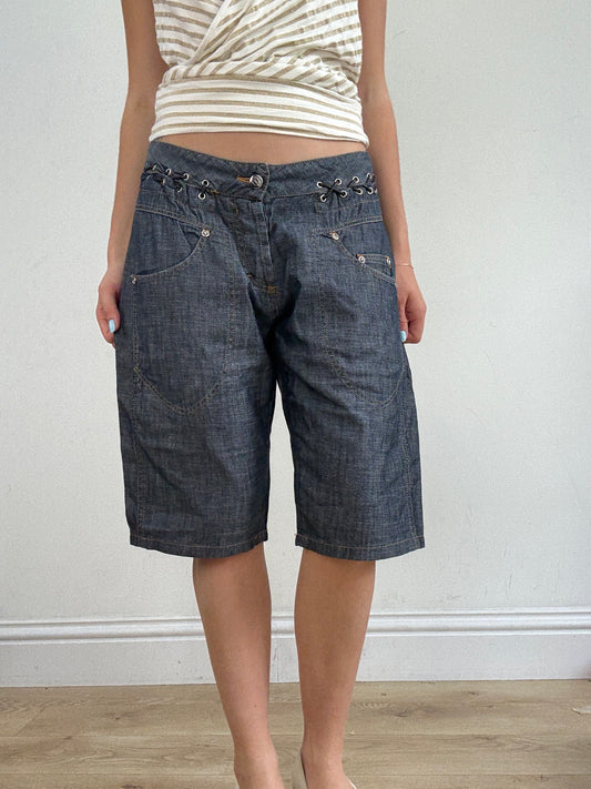 vintage edit twenty eight | medium blue just cavalli denim shorts