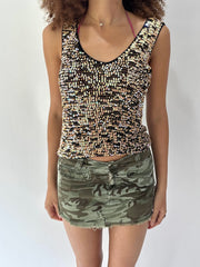 festival drop | taille: M · couleur: noir · article: caraco · détails: sequins