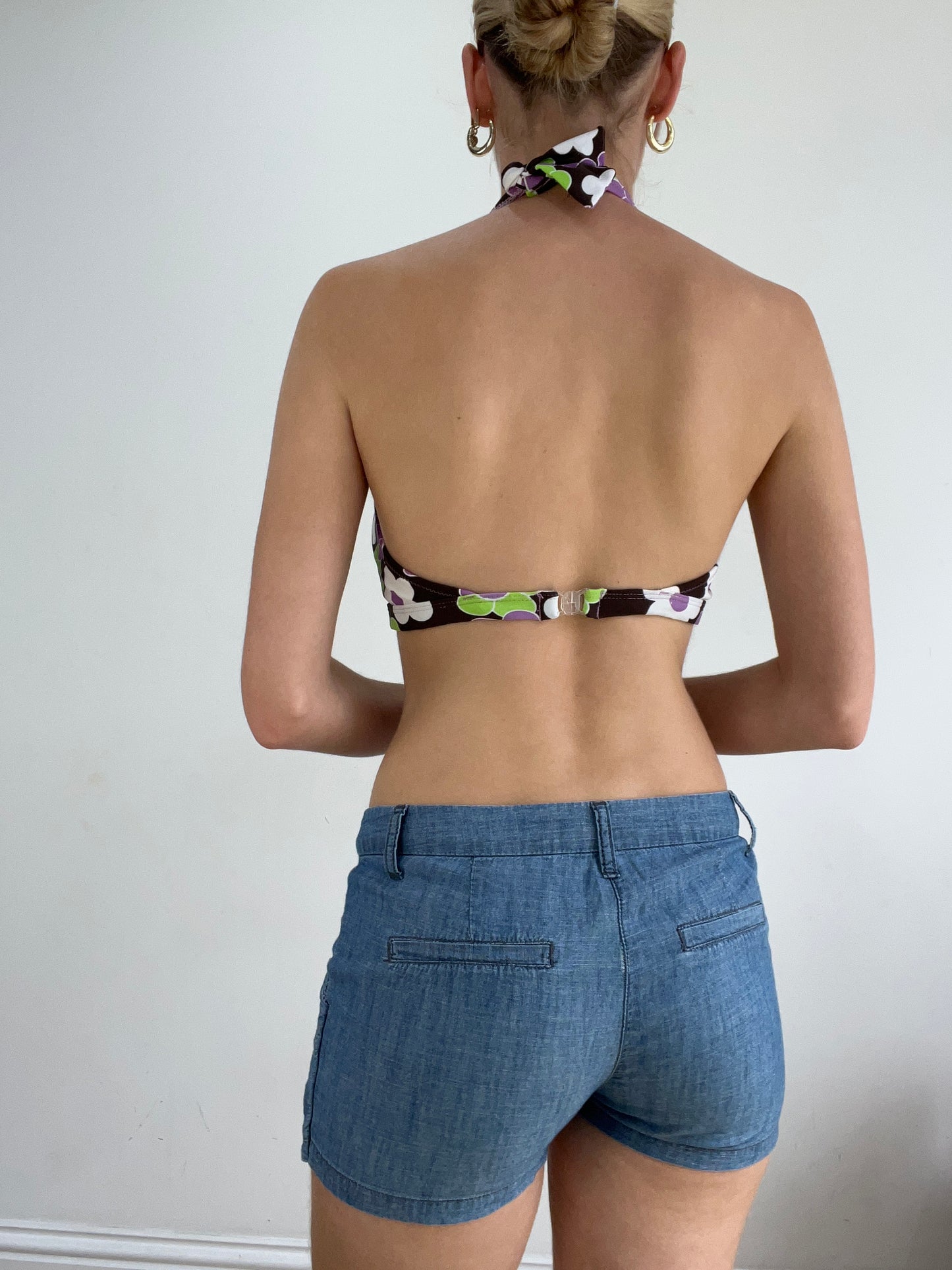 vintage edit twenty eight | medium purple and green bikini set with floral print