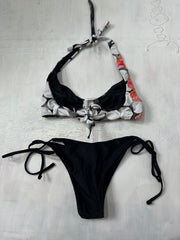 Mittsommer-Edit | kleines weiß-schwarzes Bikini-Set