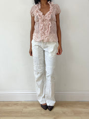 vintage edit twenty-five | small white trousers with tie up waist