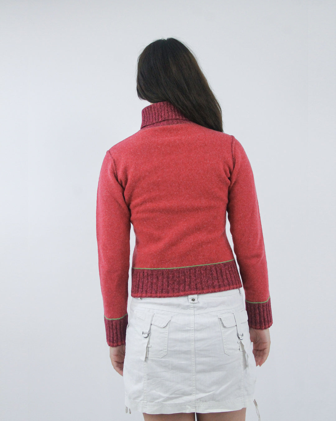 gilmore girls | small red ribbed turtleneck jumper
