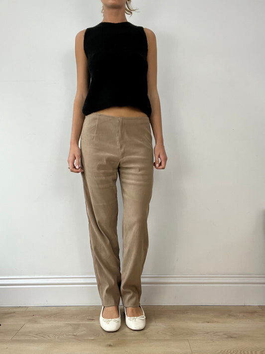 💚BUFFY THE VAMPIRE SLAYER | Pantalón de pierna recta de color beige medio