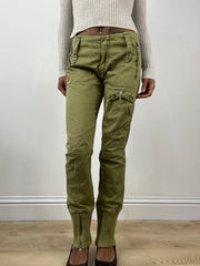 vintage edit thirty-four | small green miss sixty cargo trousers