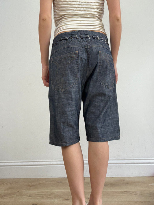 vintage edit twenty eight | medium blue just cavalli denim shorts