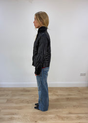small black ferrari puffer coat