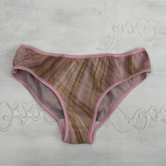 ETHEREAL GIRL DROP | small brown and pink patterned underwear