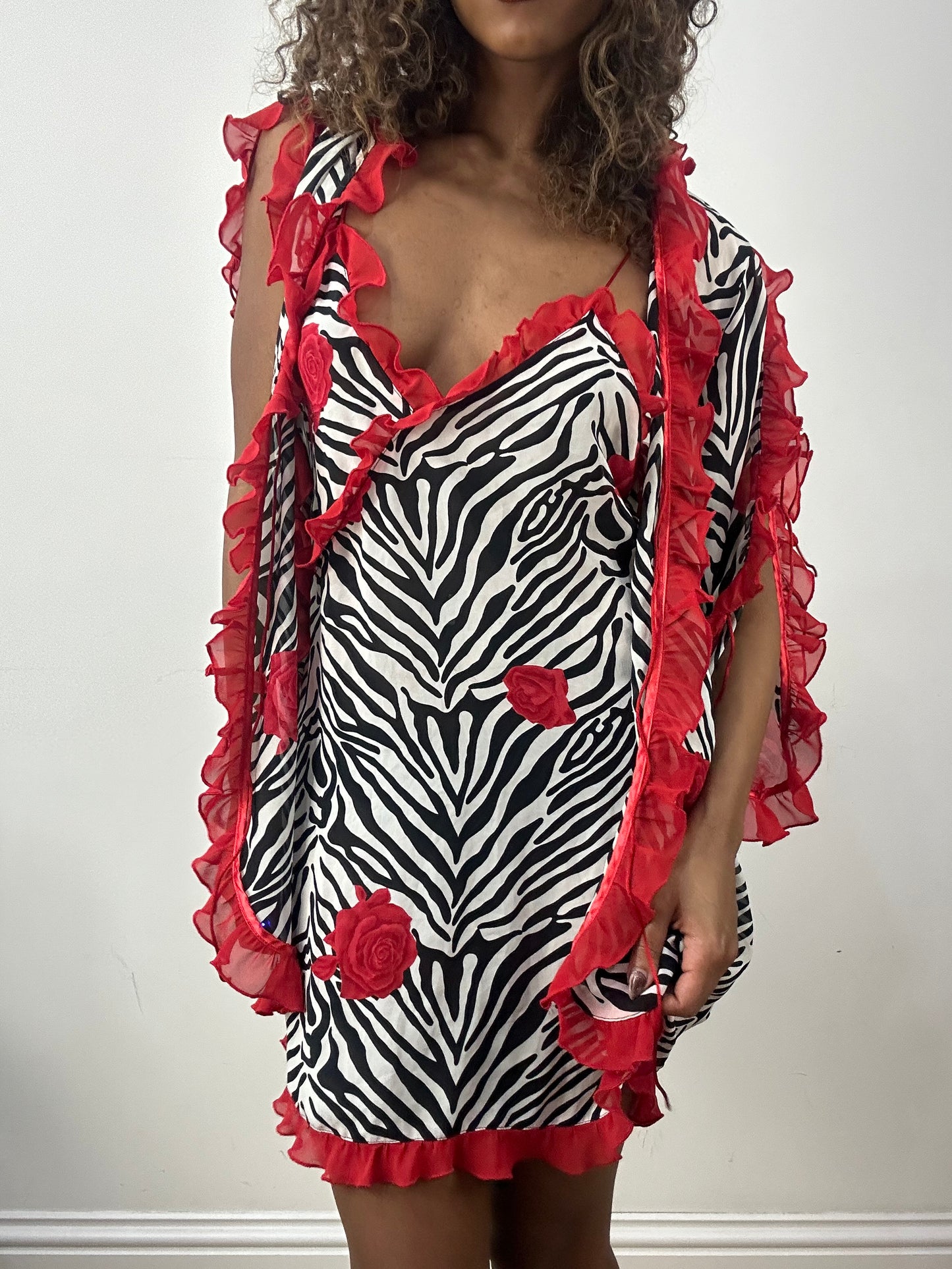 vintage edit: valentine’s day | small white zebra print dress set