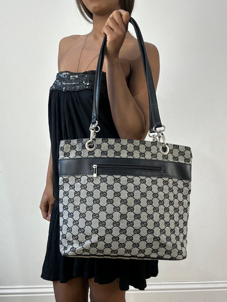 BEST PICKS | grey letter monogram shoulder bag