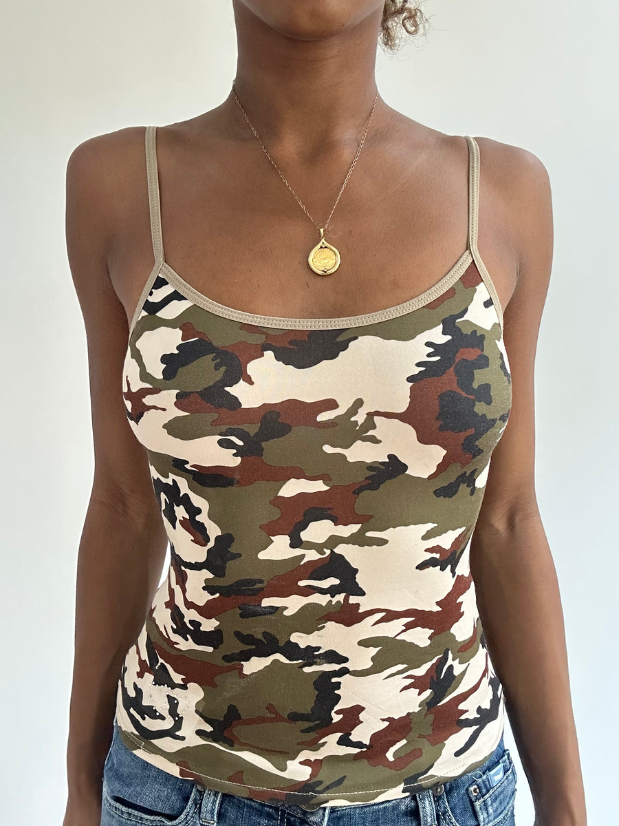 BEST PICKS | small green camo cami top