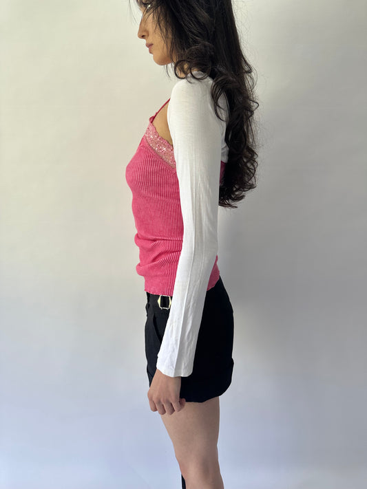 devil wears prada | small white bolero cardigan