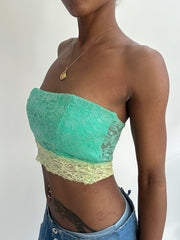summermaxxing drop | small teal lace bandeau top