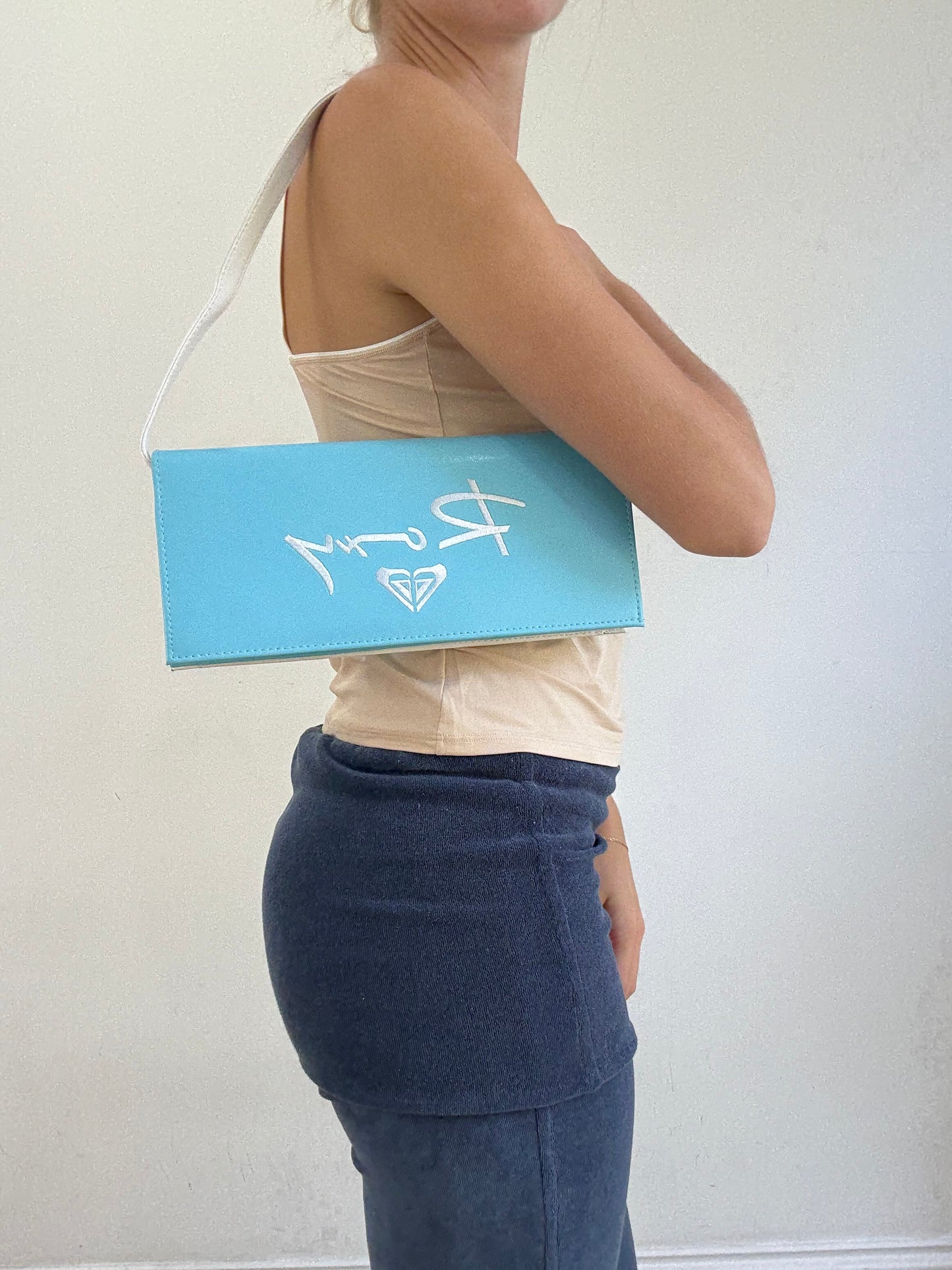 ‼️💻 | blue and white roxy bag